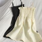 Spaghetti Strap Smocked Mini A-line Dress