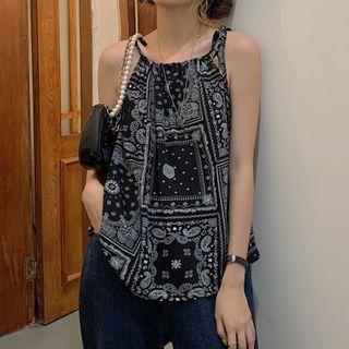 Halter Paisley Print Top