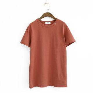 Eyelet Detail Short Sleeve T-shirt