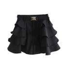 Ruffled Tiered High-waist Mini Skirt