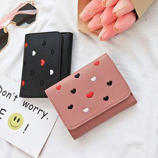 Sweetheart Embroidered Snap-button Wallet