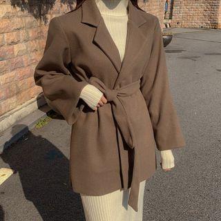 Notch-lapel Wrap Jacket & Sash