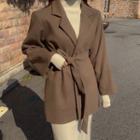 Notch-lapel Wrap Jacket & Sash