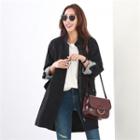 Stand-collar Long Military Jacket