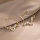 Star Faux Crystal Alloy Earring 1 Pair - Gold - One Size