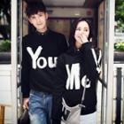 Couple Matching Lettering Pullover