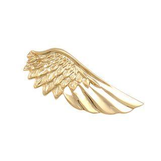 Fashion And Elegant Plated Gold Angel Wings Tie Clip Golden - One Size