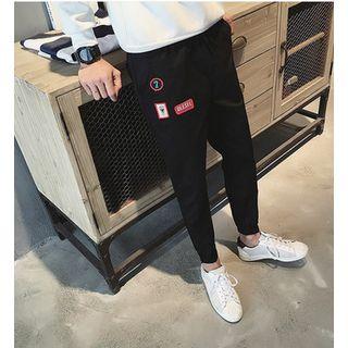 Patch Embroidered Jogger Pants