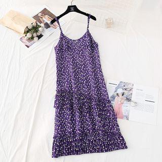 Spaghetti Strap Chiffon Floral Dress