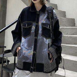 Printed Cargo Shirt Jacket