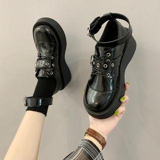 Ankle Strap Platform Oxford Shoes