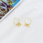 Alloy Fringed Earring 1 Pair - S925 Silver - Gold - One Size