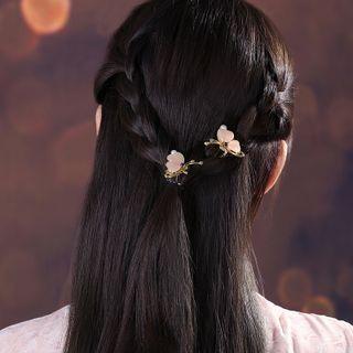 Retro Heart Faux Pearl Hair Stick