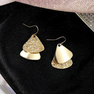 Non-matching Alloy Triangle Dangle Earring As Shown In Figure - One Size