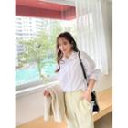 Dip-back Loose-fit Cotton Shirt