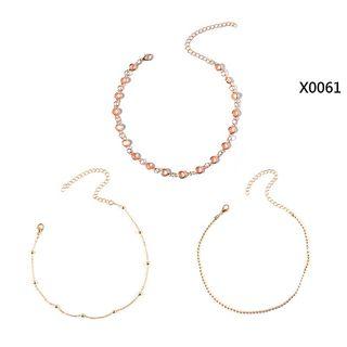 Set Of 3: Beaded Necklace