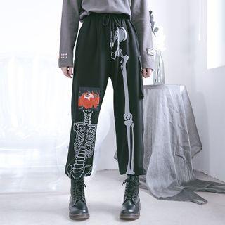 Bone Print Harem Pants