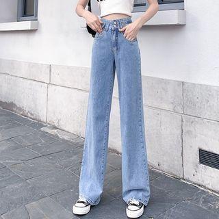 Distressed Wide-leg Jeans / Wide-leg Jeans