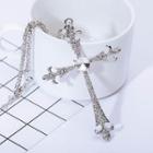 Cross Pendant Necklace 01 - 5764 - Silver - One Size