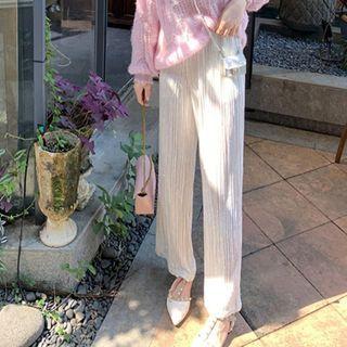 Velvet Loose Fit Pants White - One Size