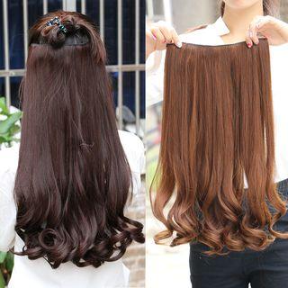 Set: Clip-in Hair Extension - Wavy + Hair Care Solution