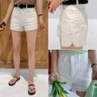 High-waist Cutout-detail Shorts