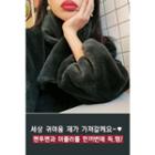 Round-neck Faux-fur Pullover With Scarf