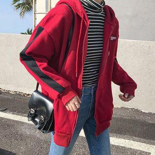 Logo Embroidered Zip Hoodie