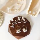 Shell Flower Faux Pearl Dangle Earring