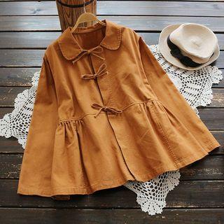 Plain Lace-up Jacket