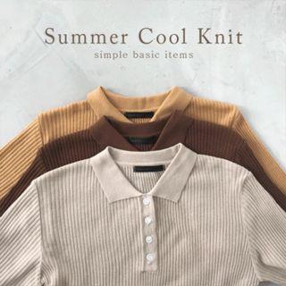 Light Rib-knit Polo Shirt