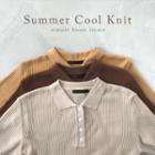 Light Rib-knit Polo Shirt