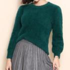 Round-neck Furry Sweater