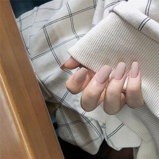 Matte Nail Art False Nail 516 - Khaki - One Size