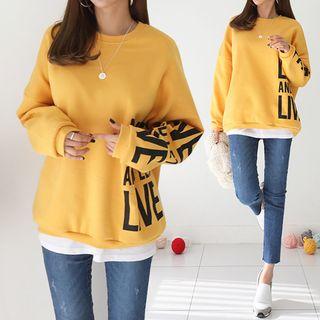 Letter Print Loose-fit Sweatshirt