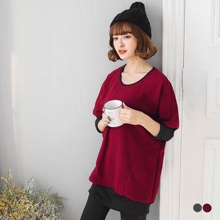 Bishop Sleeved Fleece Pullover Dress