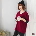 Bishop Sleeved Fleece Pullover Dress