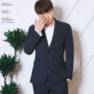 Notched-lapel Single-breasted Colored Jacket
