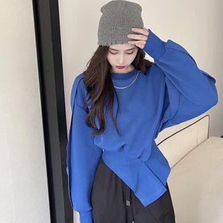 Lantern-sleeve Asymmetrical Sweatshirt