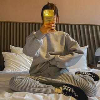 Ribbed Knit Jogger Pants
