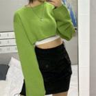 Cropped Sweater Green - One Size