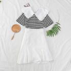 Set: Striped Layered Collar Top + Mermaid Skirt