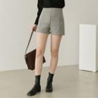 Zip-side Woolen Shorts
