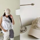 Letter Embroidered Baseball Cap Khaki - One Size