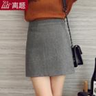 High-waist A-line Mini Skirt