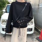 Tie-cuff Bell Sleeve Pullover
