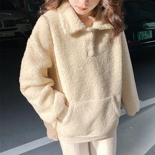 Fleece Placket Sweatshirt