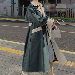 Two-tone Panel Trench Coat