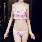 Set: Floral Print Bikini + Swim Shorts