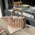 Rattan Basket Bag Beige - One Size